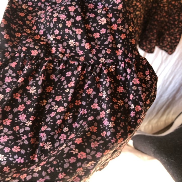 NWOT Aeropostale pullover mini dress flowing floral dress v neck size L - Picture 3 of 8